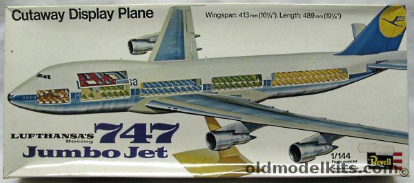 Revell 1/144 Lufthansa Boeing 747 Jumbo Jet CutAway With Full Interior, 0175 plastic model kit